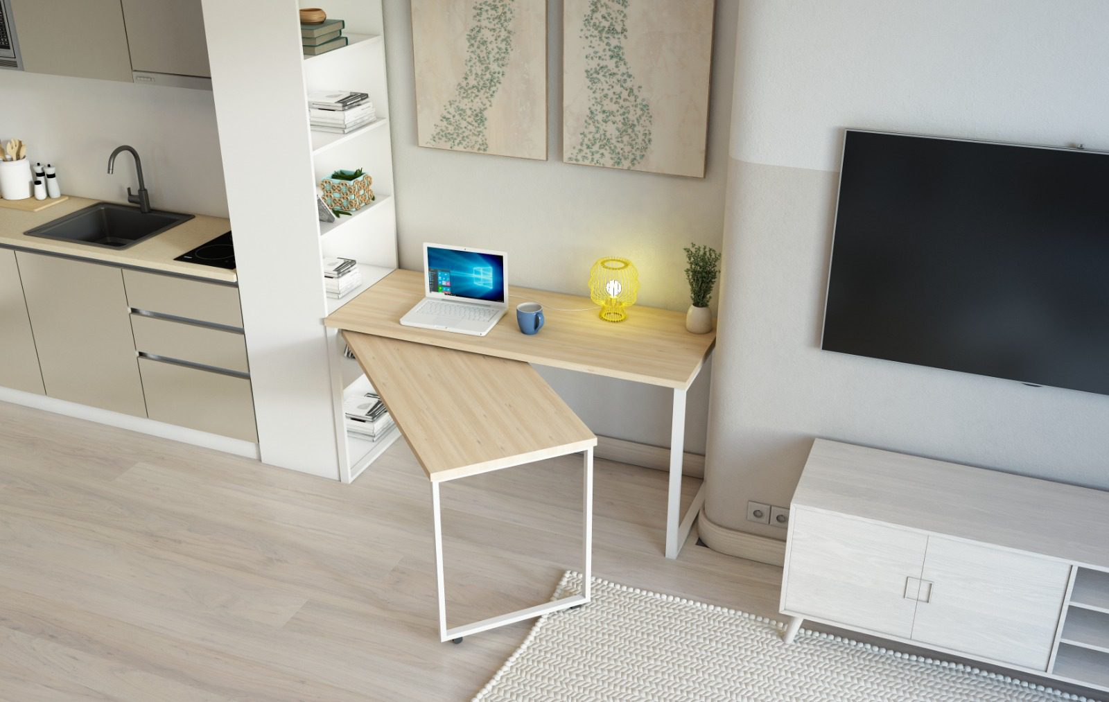 Multimo Modern Schreibtisch ausziehbar Multimo Modern Schreibtisch ausziehbar